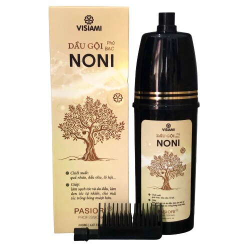 Dầu gội phủ bạc đen tóc Noni Biotin Collagen 200ml (kèm lược