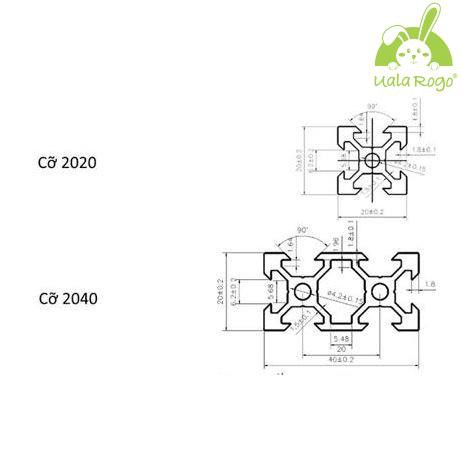 NHÔM ĐỊNH HÌNH 2020 và 2040 (Dài 50cm)