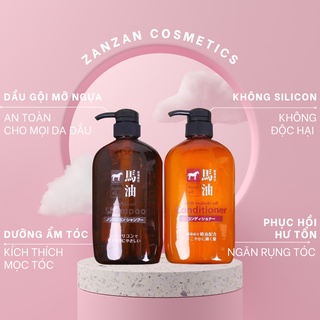 Gội-xả mỡ ngựa siêu mềm mượt tóc