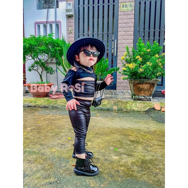 sét leging da- áo oings da kèm áo hở vai cho bé