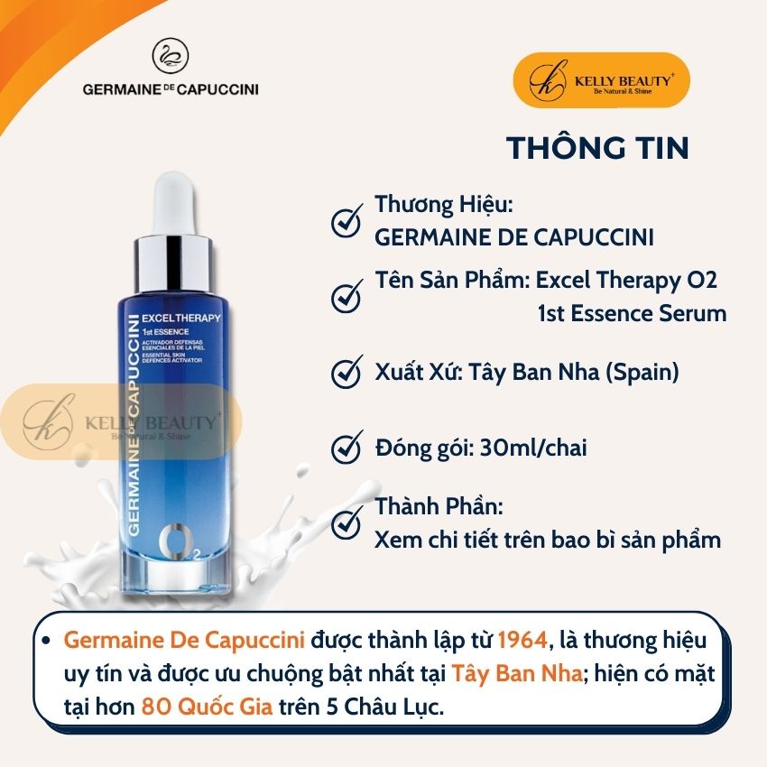 Serum Oxy Tươi Germaine ET O2 - Tăng Miễn Dịch Da; Thải Độc Tố - 1st Essence Skin Defences Activator | Kelly Beauty