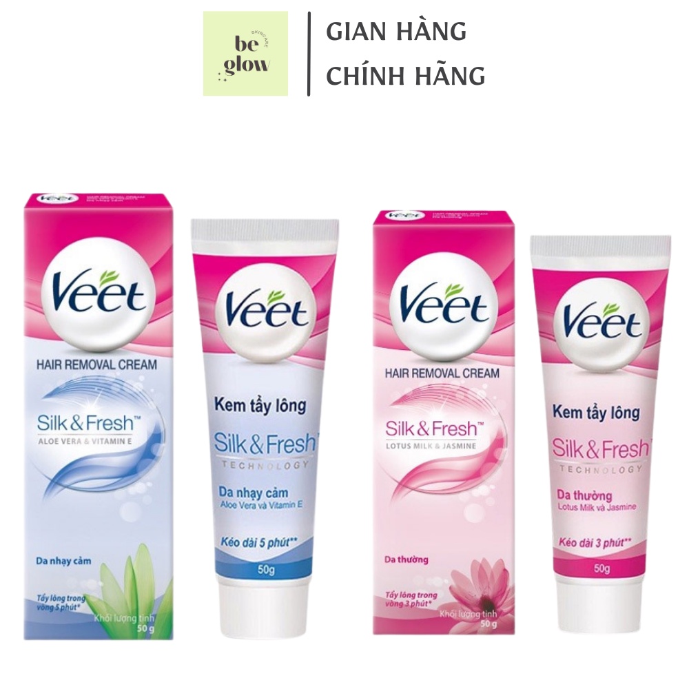 Kem tẩy lông Veet dành cho da nhạy cảm Hair Removal Cream 25g/50g - Be Glow Beauty