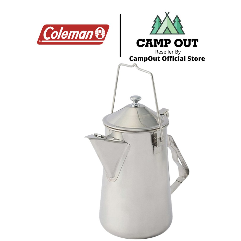 Ấm đun nước Coleman cắm trại dã ngoại du lịch ấm inox đẹp Fireplace Campout A170