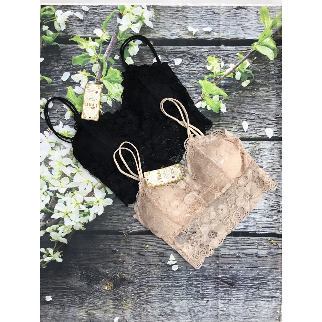 Áo bra ren 2 dây đôi, bralette gợi cảm, chất áo lót loại 1 mền mịn, Leblur | BigBuy360 - bigbuy360.vn