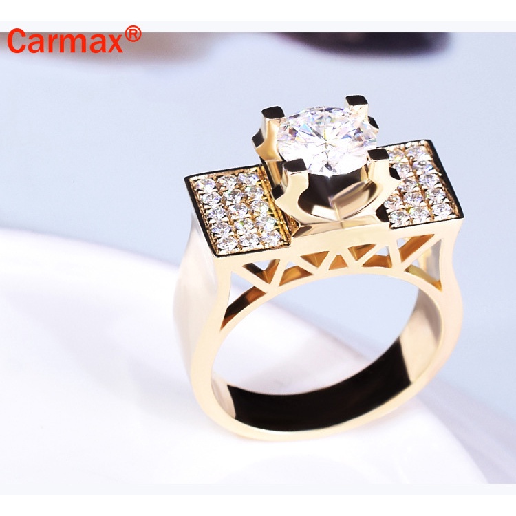 Nhẫn Nam Họa Tiết Moissanite Độc Đáo