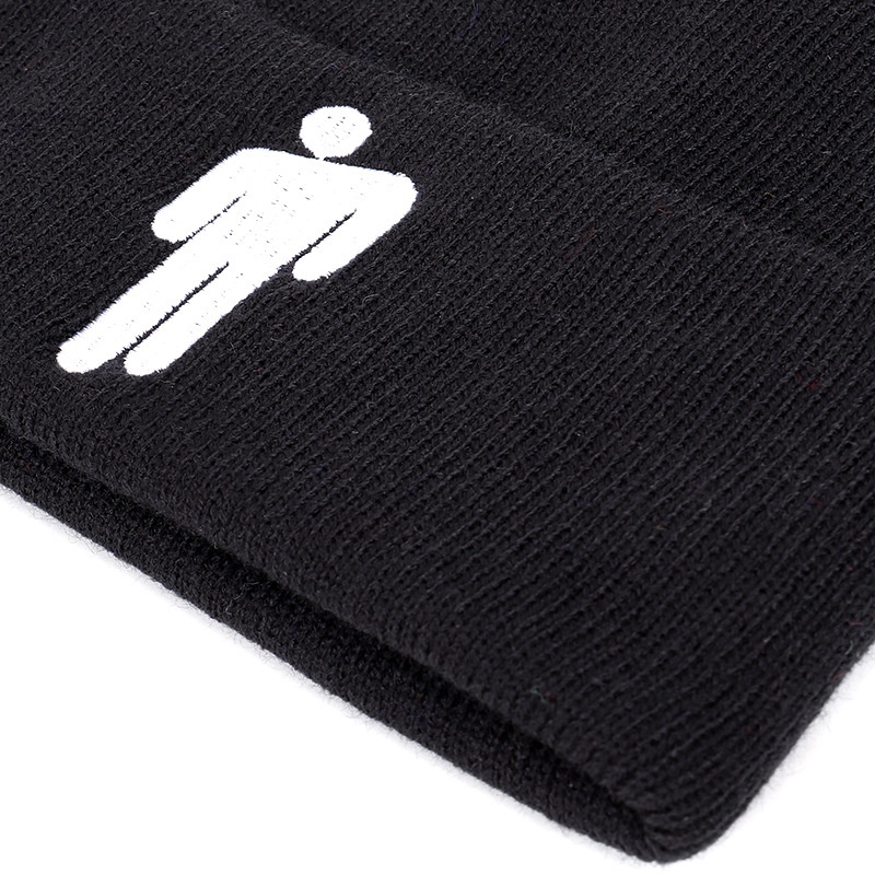 Mũ Beanie Màu Trơn Thêu Chữ Billie Eilish Phong Cách Hip hop Thời Trang Cá Tính