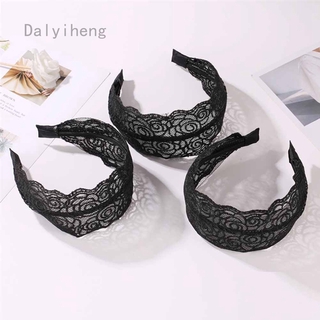 Băng Đô Cài Tóc Dạng Vòng Vải Lưới Ren Bản Rộng Thời Trang Cho Nữ