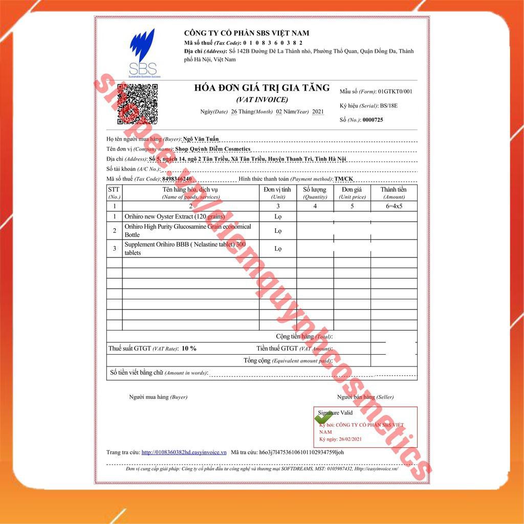 Viên nở ngực BB Nhật [MẪU MỚI] Orihiro 300 viên
