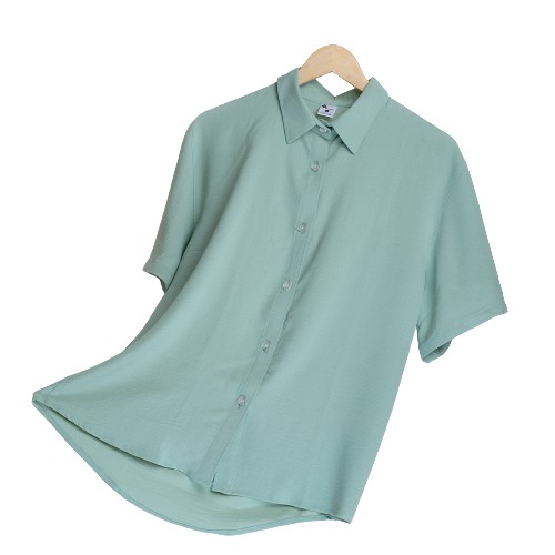 Áo Sơ Mi Nam Nữ Tay Ngắn Unisex Vải Đũi Lụa Chống Nhăn Thoáng Mát QTSM01 | BigBuy360 - bigbuy360.vn