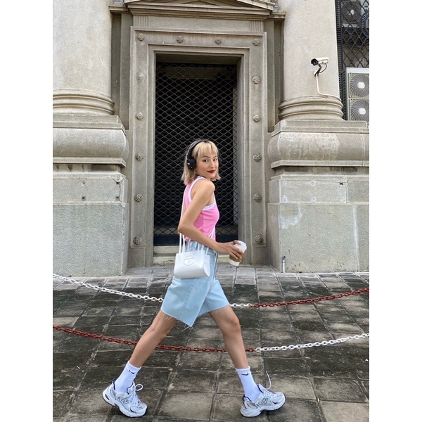 Áo croptop cổ tròn 4 chiều co giãn thun gân tăm MIEU - JJN05