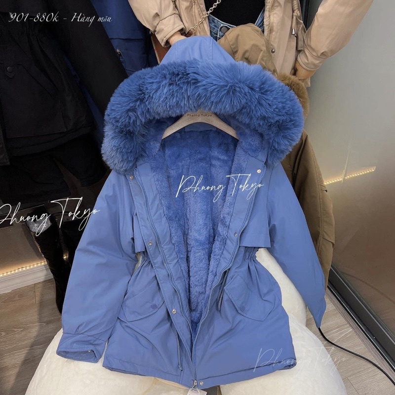 ÁO PHAO PARKA LÔNG THỎ LÓT LÔNG