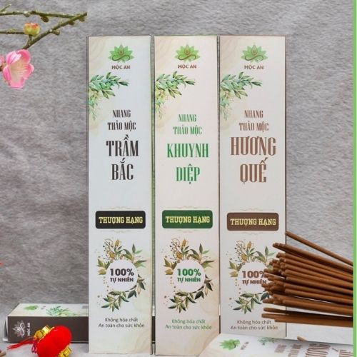 💥GIÁ TẠI XƯỞNG💥COMBO 3 HỘP NHANG MỘC AN : TRẦM BẮC, KHUYNH DIỆP, HƯƠNG QUẾ - KHÔNG HÓA CHẤT, ÍT KHÓI, KHÔNG CUỐN TÀN