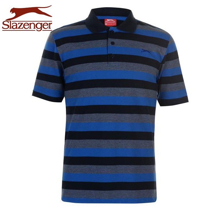 Áo thun nam Slazenger Pique Polo (màu Navy) - Hàng size UK