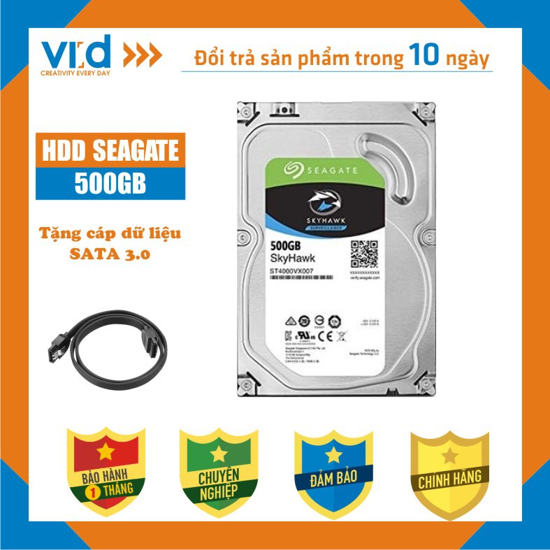 Ổ Cứng HDD PC 3,5&quot; 500GB, 320GB, 250GB Western, Seagate - Tặng cáp sata 3.0 - Hàng nhập khẩu tháo máy đồng bộ - BH 1T