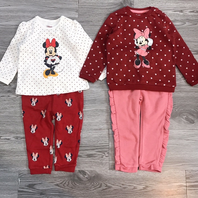 Bộ nỉ xuất dư bé gái hình micky dễ thương
