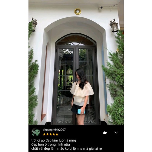 (SẴN) Lala Clothing Áo trễ vai voan Hàn M200