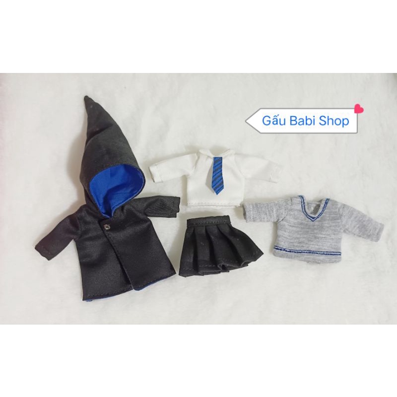 Set đồ Harry Potter cho búp bê size 1/6,1/8,babies, xinji, baboliy, blythe, animator 40cm, ob11, ddf