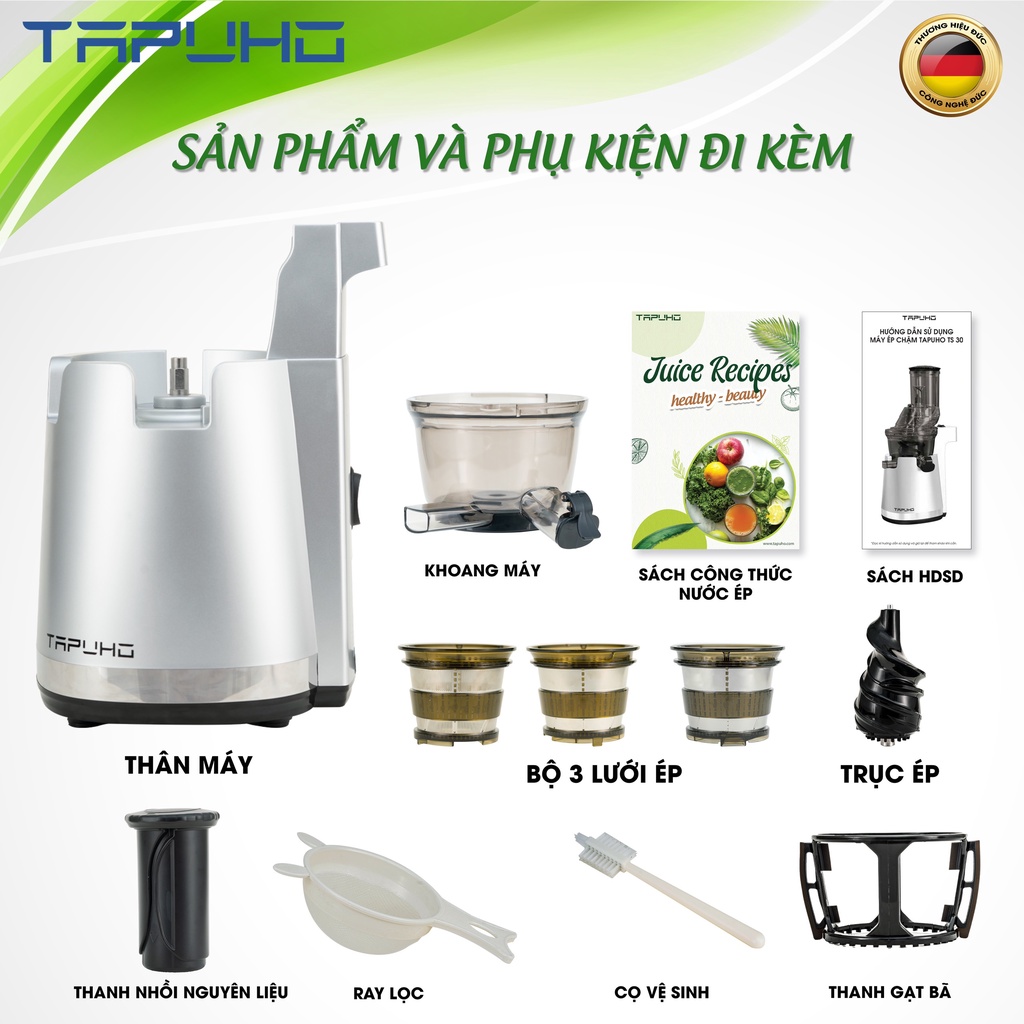 MÁY ÉP CHẬM TAPUHO TS30 - CHÍNH HÃNG - BẢO HÀNH 24 THÁNG