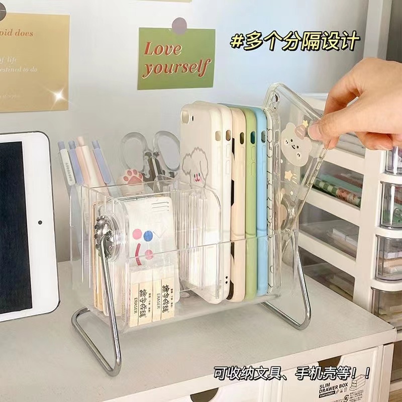Hộp Đựng Điều Khiển Từ Xa / Cà Phê / Trà / Điện Thoại Để Bàn Bằng Acrylic Cỡ Lớn Có Thể Xoay Được Tiện Dụng