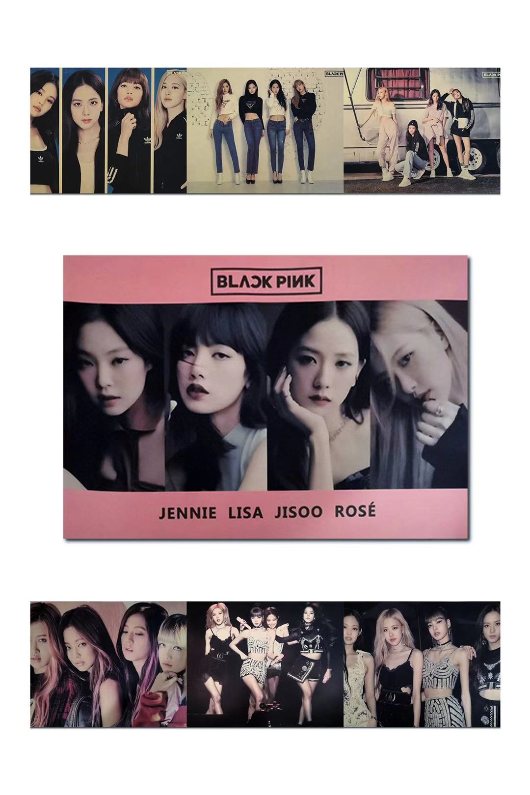 Poster Nhóm Nhạc Blackpink 51.5x36cm Dán Trang Trí Nội Thất