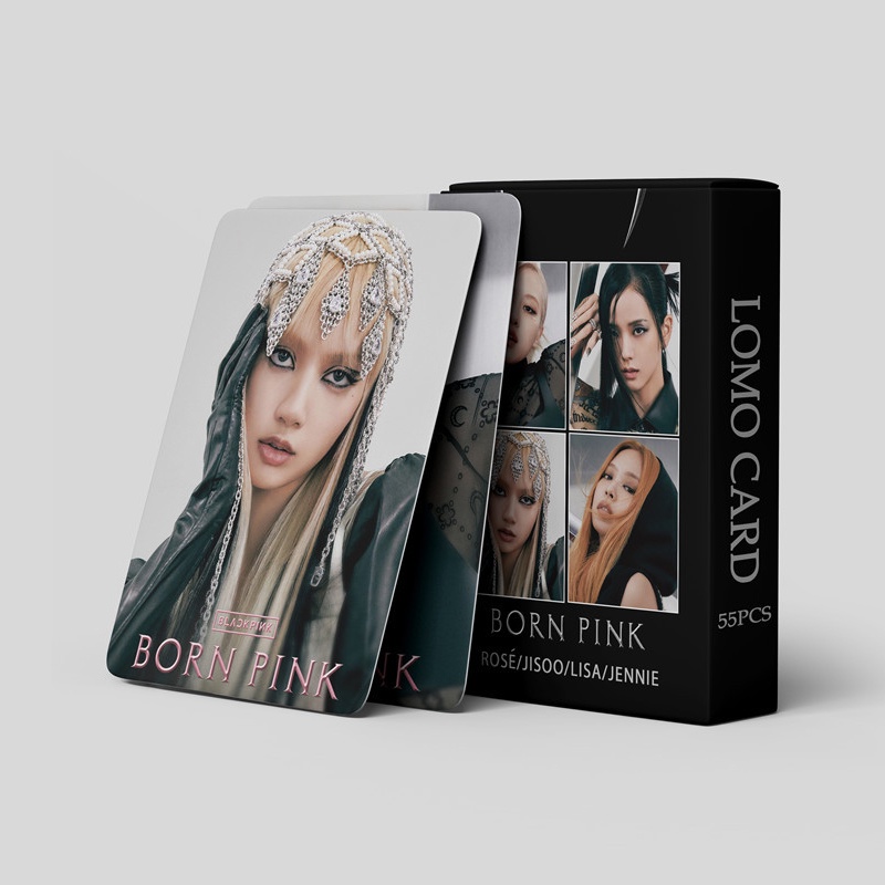 BLACKPINK LOMO Card Set 55 Tấm Thẻ Ảnh BORN PINK Hình Nhóm Nhạc