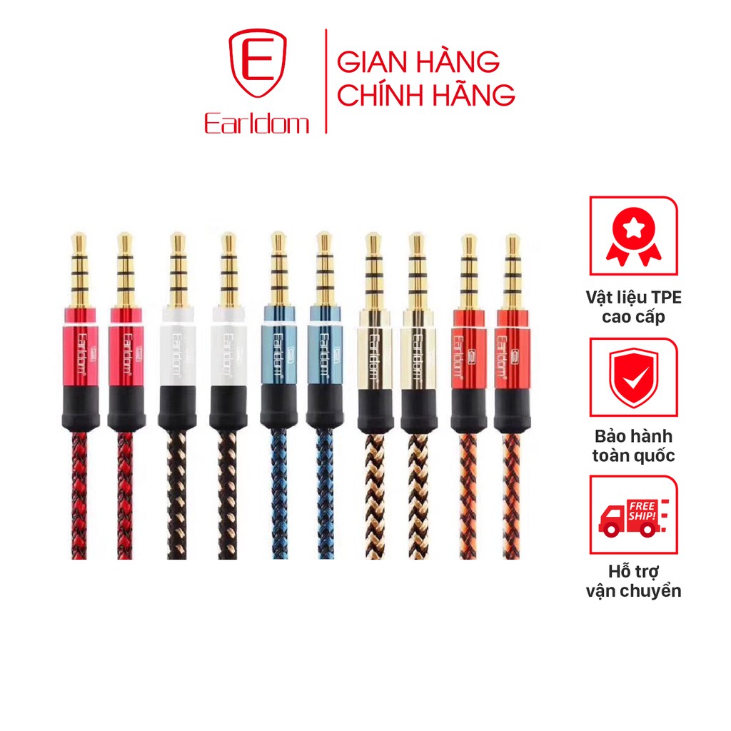 Dây ra loa 2 đầu 3.5 Earldom AUX- 04 chính hãng