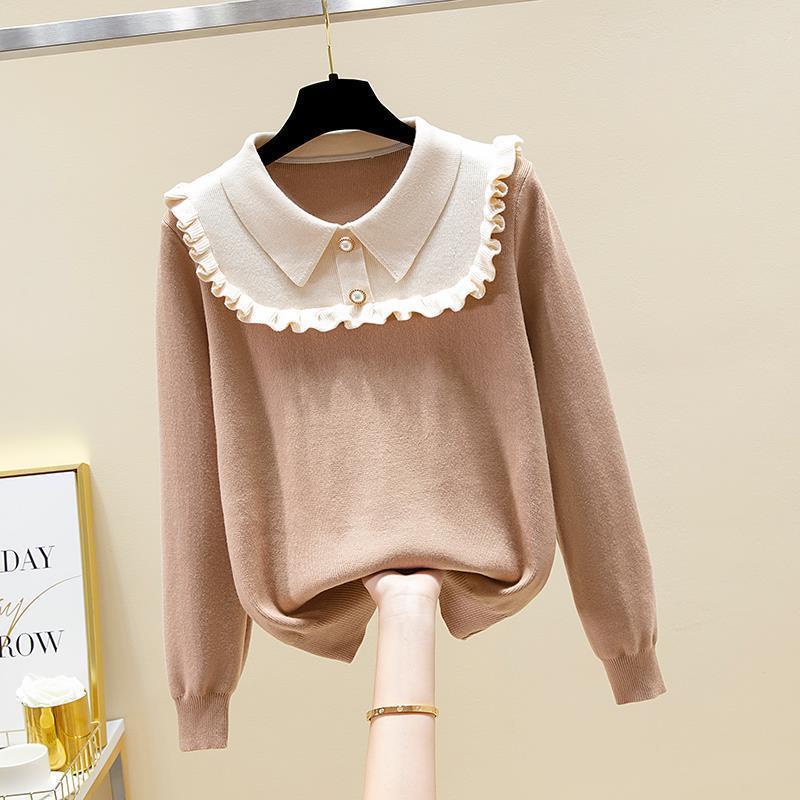 Áo Sweater Dệt Kim Dáng Rộng Thời Trang Thu Đông Dành Cho Nữ