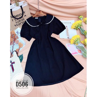 Bigsize Đầm cổ viền nơ D506