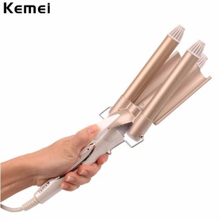 MÁY TẠO KIỂU TÓC MÁY UỐN TÓC 3 TRỤC KEMEI