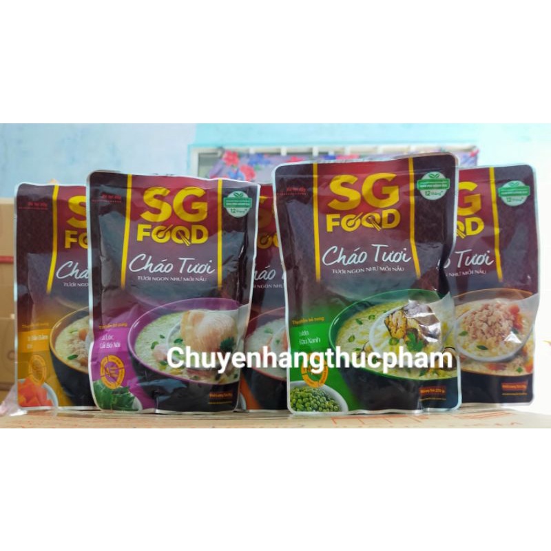 Cháo Tươi SG Food Cá Lóc/Cá Hồi/Lươn/Thịt Băm/Sườn Non 240g