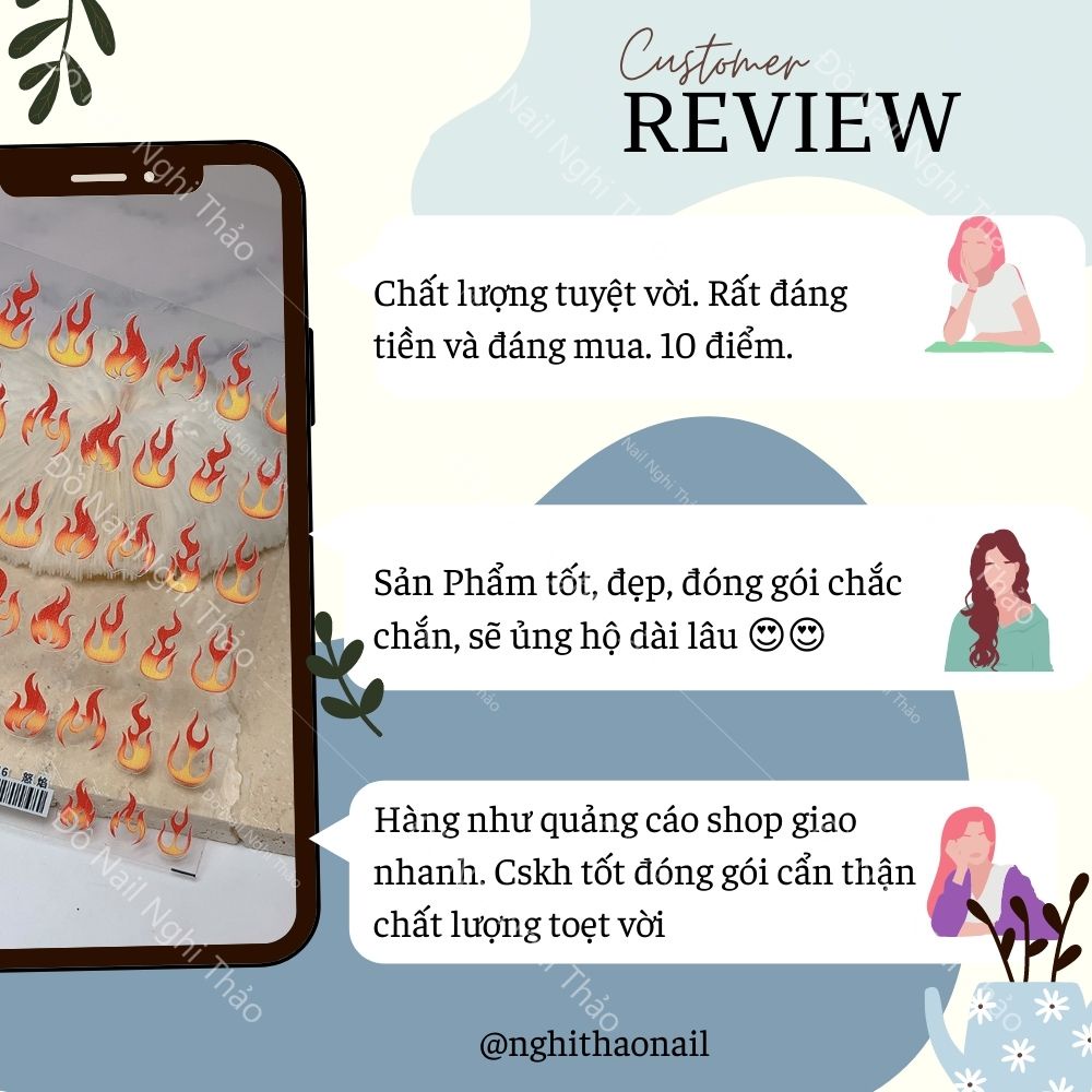 Sticker nail lụa lửa 5D