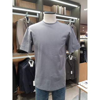 FO76 KHO HÀNG XUẤT DƯ - LAB365 - ÁO THUN NAM CỔ TRÒN TAY NGẮN MÀU XÁM KHÓI -KIỂU OVER SIZE ABZ2TR1102 GR