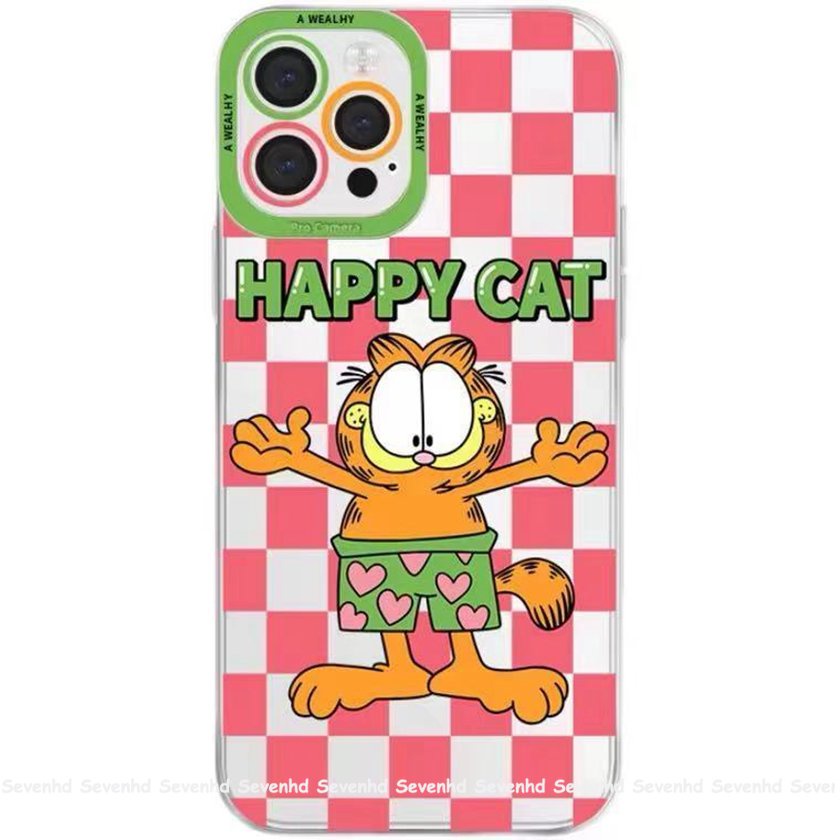 Ốp Điện Thoại Họa Tiết Hoạt Hình Mèo Garfield Cho iPhone 14 13 12 11 Pro Max SE2020 X XR Xs Max 7 8 6 6s Plus