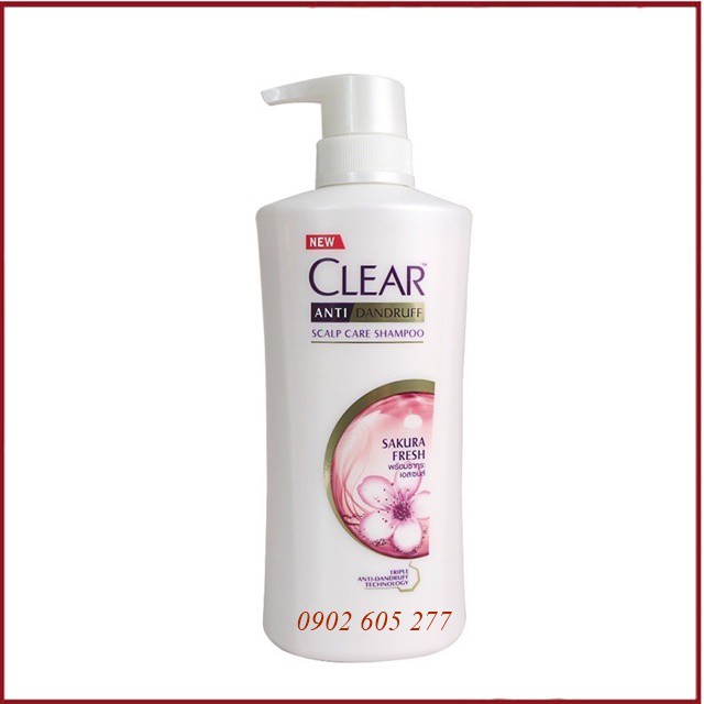 [hàng chính hãng]Dầu gội CLEAR màu hồng,xanh 450ml Thái Lan HÀNG LOẠI I