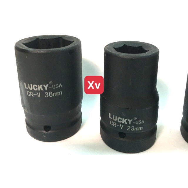 Khẩu dài 3/4 inch LUCKY thép  tuýp mở siết bulong thép đen siêu cứng đủ cỡ 17-80mm