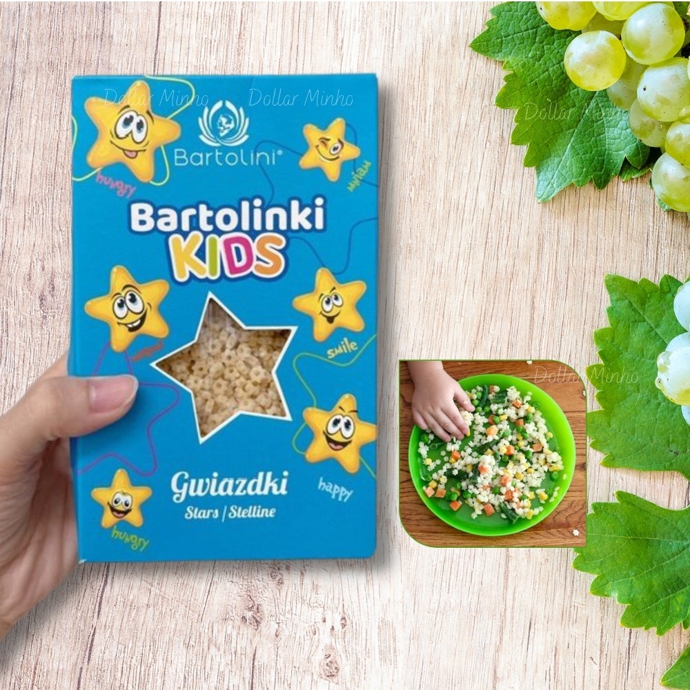 Mì nui sao,mì nui chữ cho bé ăn dặm Bartolinki kids 250g tách lẻ 100g