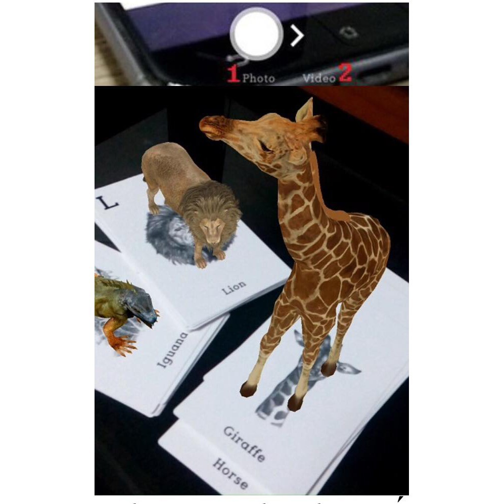 [ Gía siêu rẻ ] Hộp 60 thẻ animals 4D (thẻ thực tế ảo)