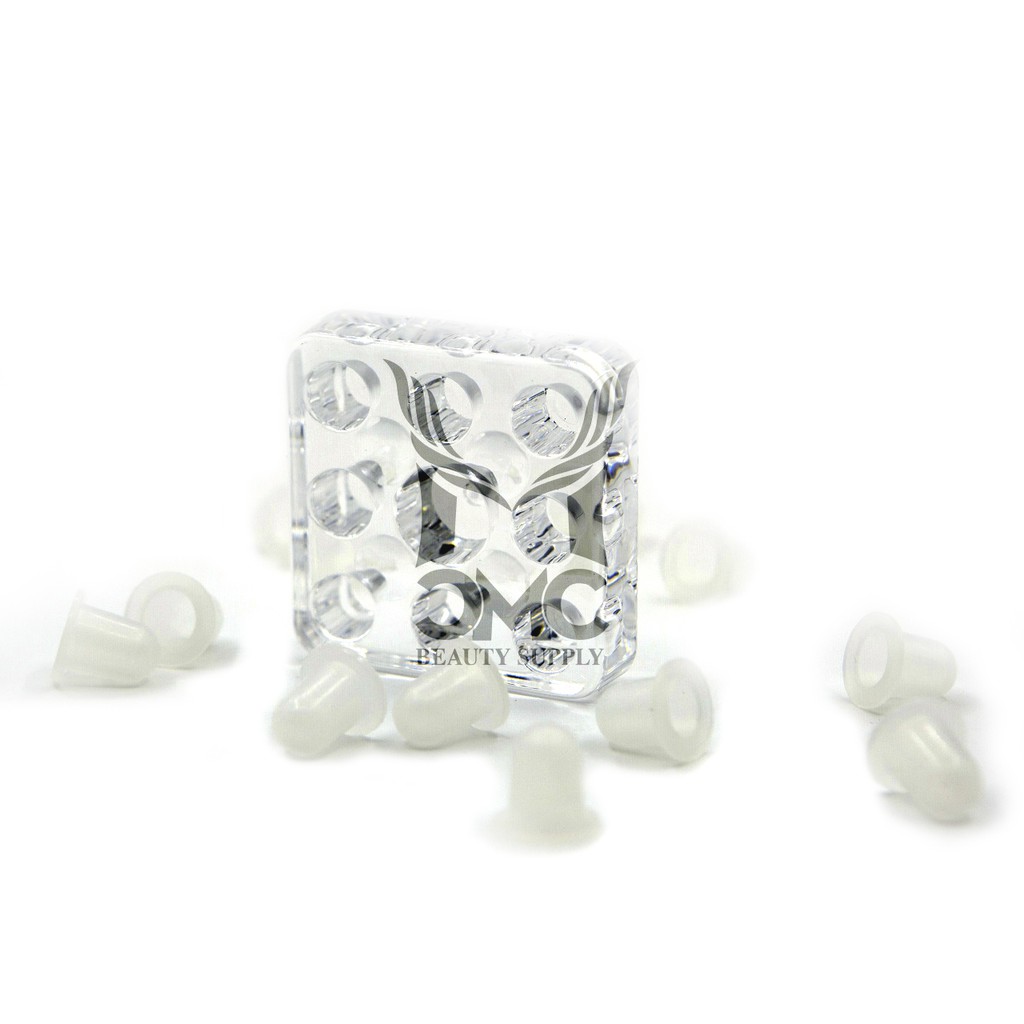 Khay vuông 9 ô đựng mực phun xăm trong suốt - DCPX CMC Beauty Supply