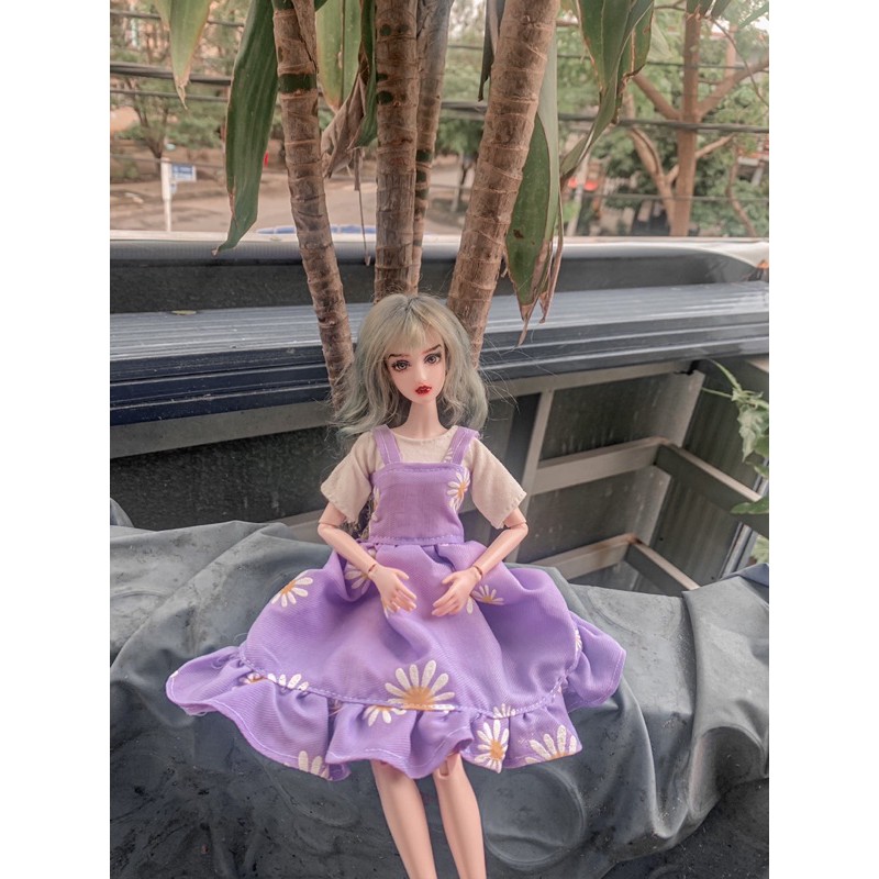 Đầm búp bê cúc hoạ mi xinyi, blythe,barbie, 1/8