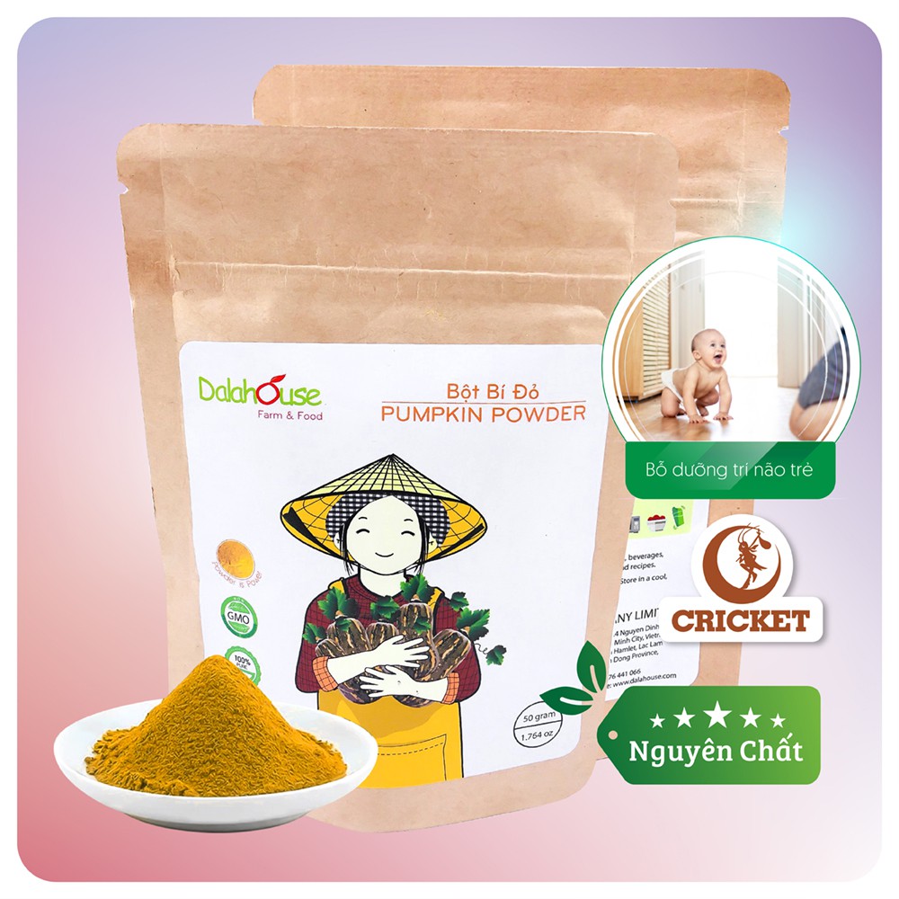 Bột Bí Đỏ Nguyên Chất Dalahouse 50g