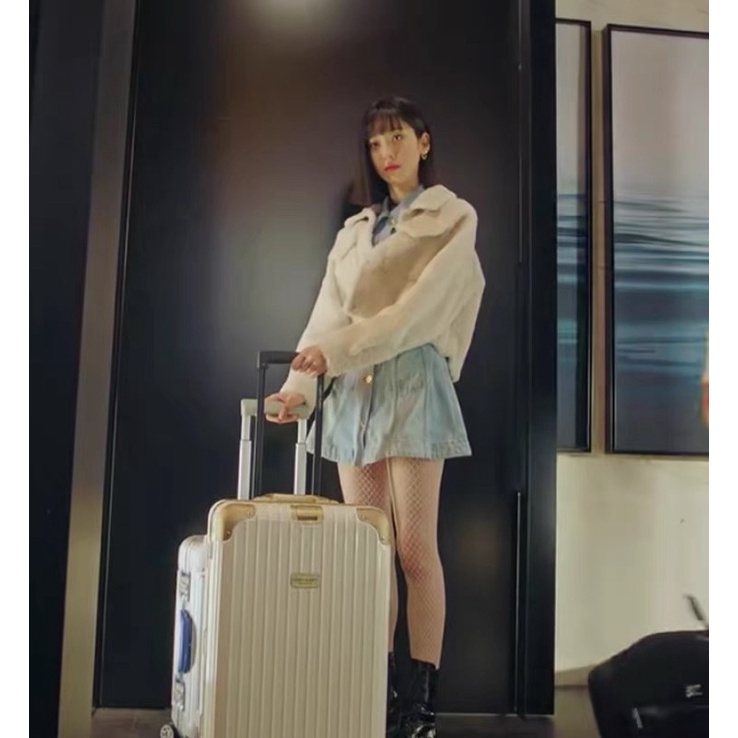 VÁY BÒ DENIM CỔ SƠMI kèm đai Ju Seok Kyung PENTHOUSE 3 kèm ảnh thật