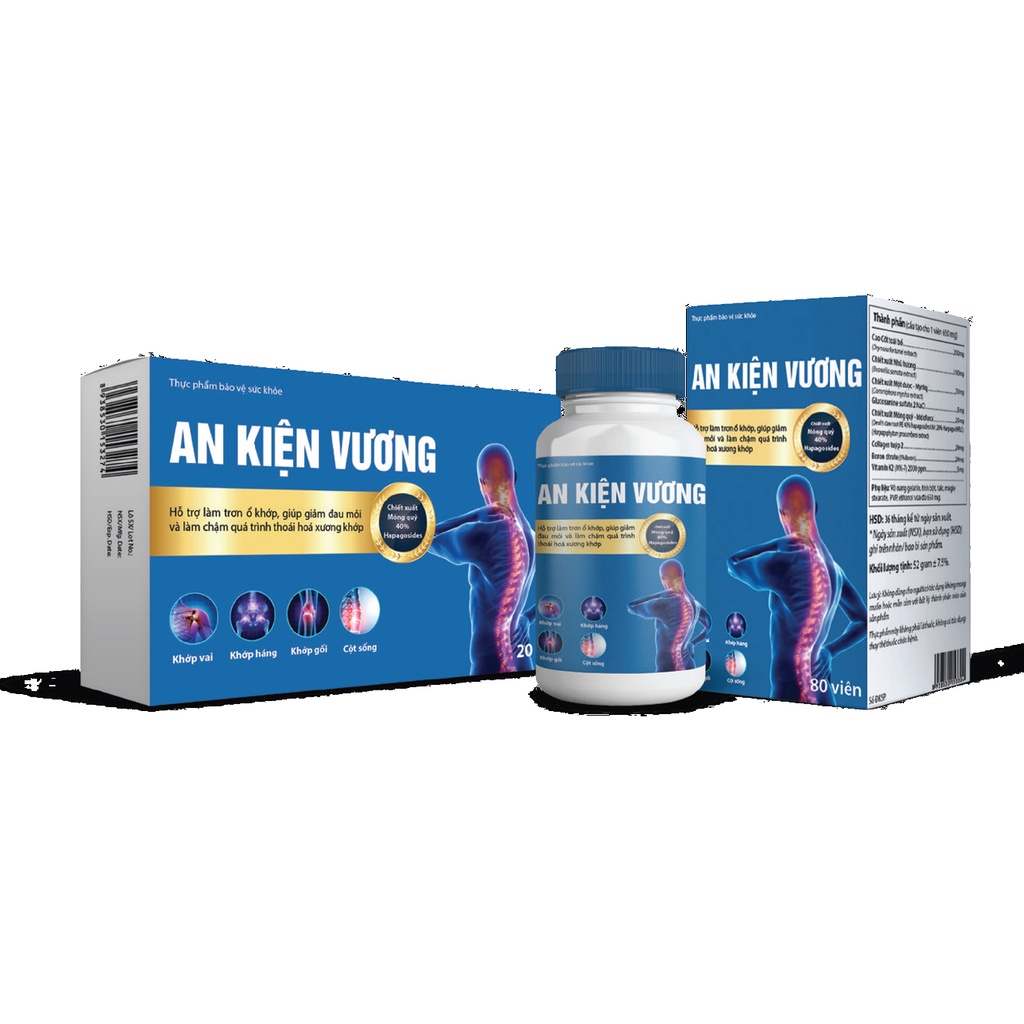 AN KIỆN VƯƠNG – Giúp bổ sung dưỡng chất cho khớp, trơn ổ khớp, tăng khả năng phục hồi khớp