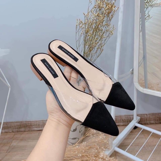 Sục mũi nhọn da lộn pha mica siêu hot