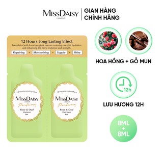 Bộ Dùng Thử Chăm Sóc Tóc Hương Nước Hoa MISSDAISY Chiết Xuất Hoa Hồng Bungari & Gỗ Mun
