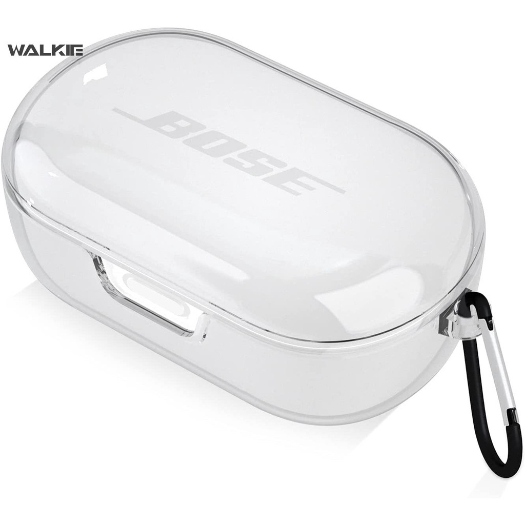 Vỏ bảo vệ hộp sạc tai nghe Bose QuietComfort bằng TPU mềm trong suốt có móc khóa chất lượng cao