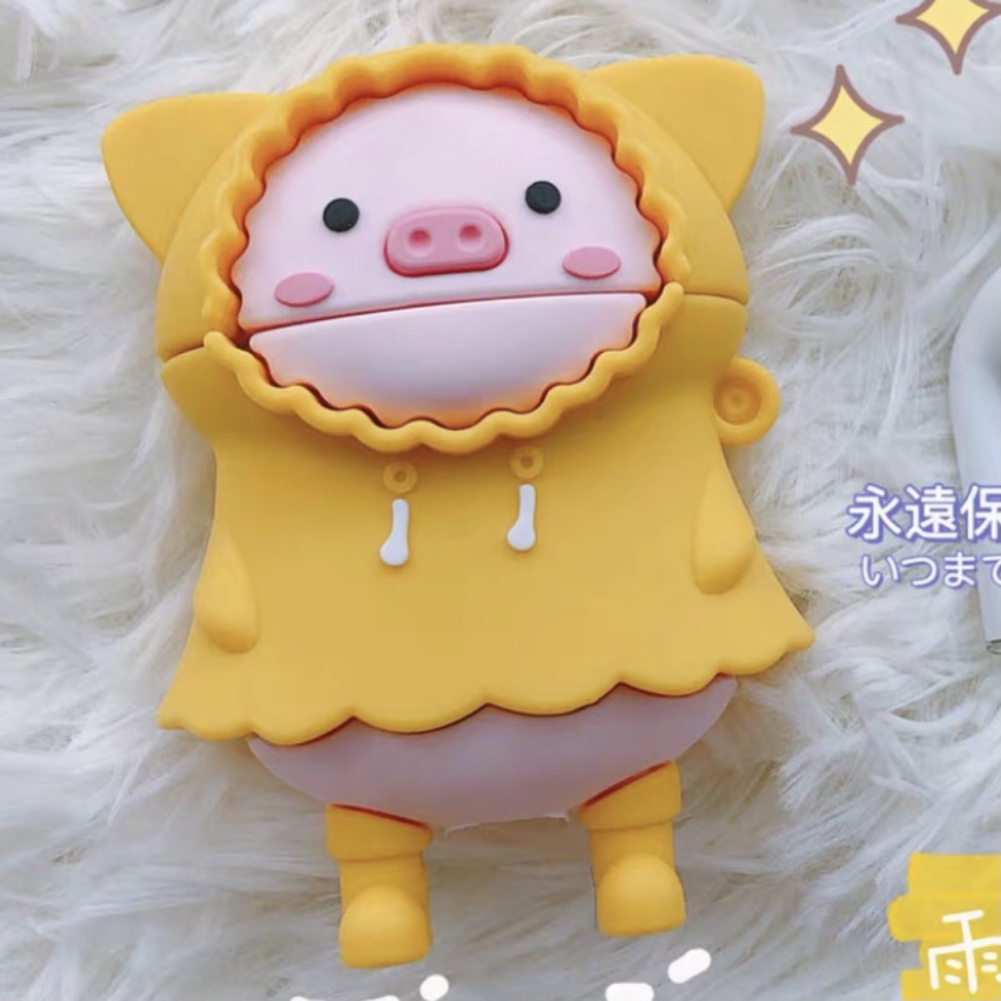 Vỏ Bảo Vệ Hộp Sạc Tai Nghe Lenovo LP40  Họa Tiết Hoạt Hình Chú Chó Và Khủng Long Dễ Thương