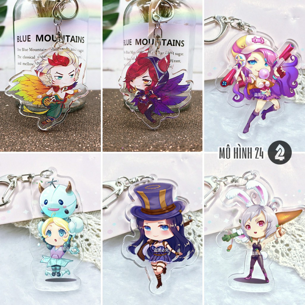 [GIÁ HỦY DIỆT] móc khoá mica acrylic lol liên minh huyền thoại Yasuo riven irelia leesin kaisa jinx ezreal yi lux xayah