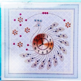 Tranh đính đá hạt pha lê 3d đồng hồ công pha lê yn2195 kt:48x48cm