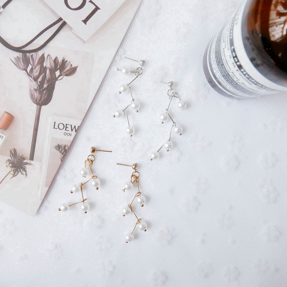 Hoa tai tua dua dài phong cách Hàn Quốc thời trang cho nữ