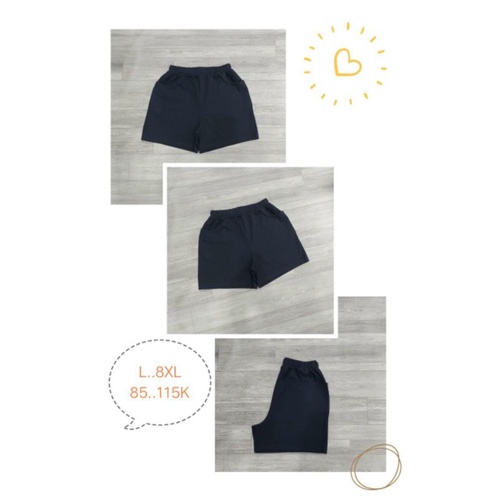 Quần thun đùi màu đen bigsize vnxk TuyenPhan bigsize 50..95kg